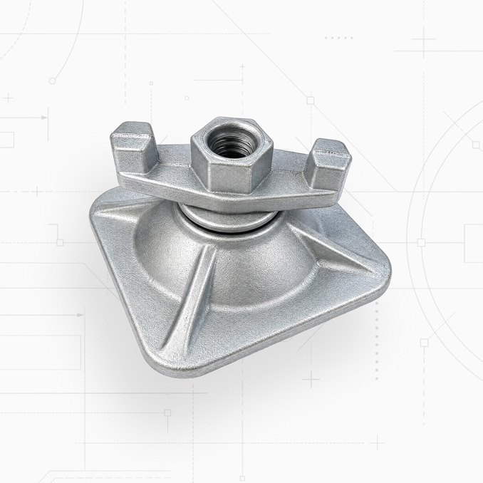 Гайка шарнирная чугунная 120x120 мм